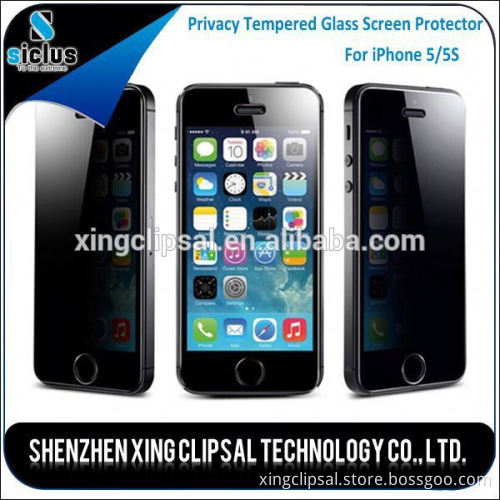 New Arrival 0.33MM Ultra smooth 9H Anti-Peek 4 Way Degree Premium tempered glass privacy screen protector for iPhone 4 5 6